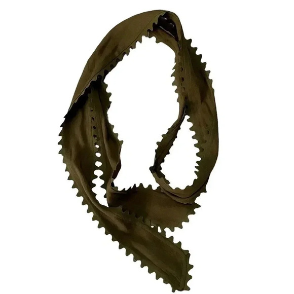 Anthropologie Leifsdottir Sani Lace Back Olive Green Cropped Jumpsuit Size 4 - Picture 10 of 16